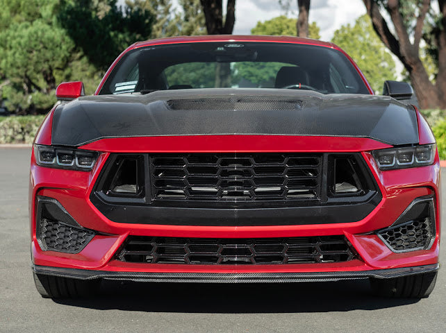 2024+ FORD MUSTANG S650 | CARBON FIBER FRONT GRILLE INSERT REPLACEMENT UPPER & LOWER